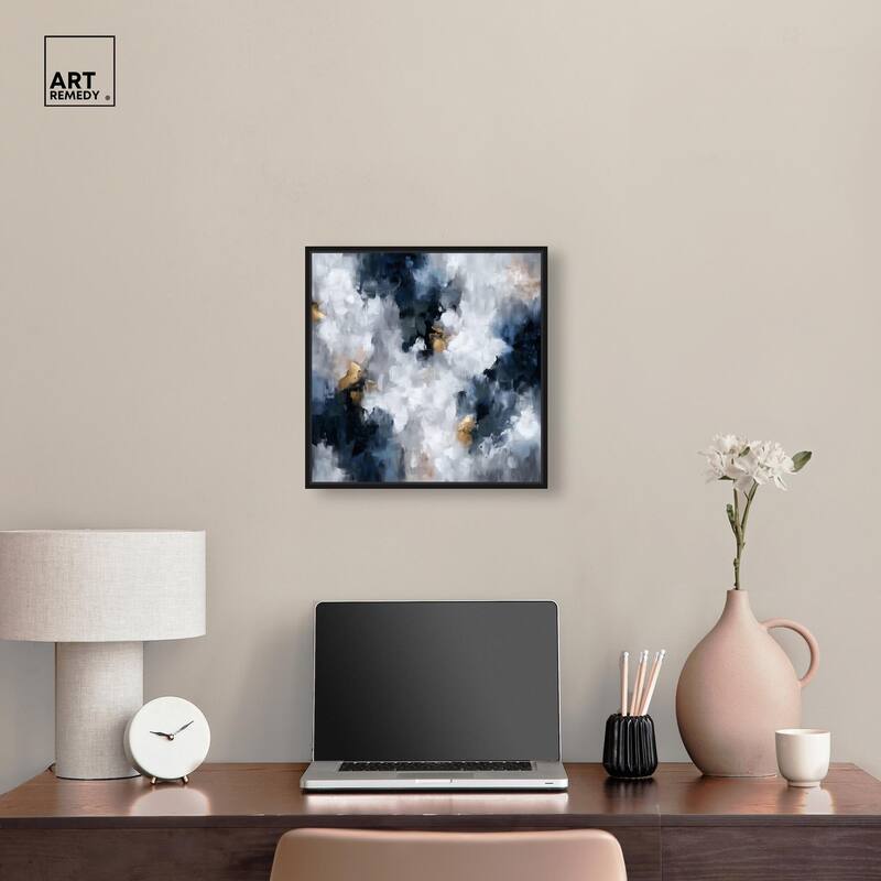 Midnight and Ivory I Canvas by Art Remedy