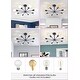 preview thumbnail 14 of 71, Modern Vintage Glam Metal Sputnik Semi - Flush Mount Ceiling Light