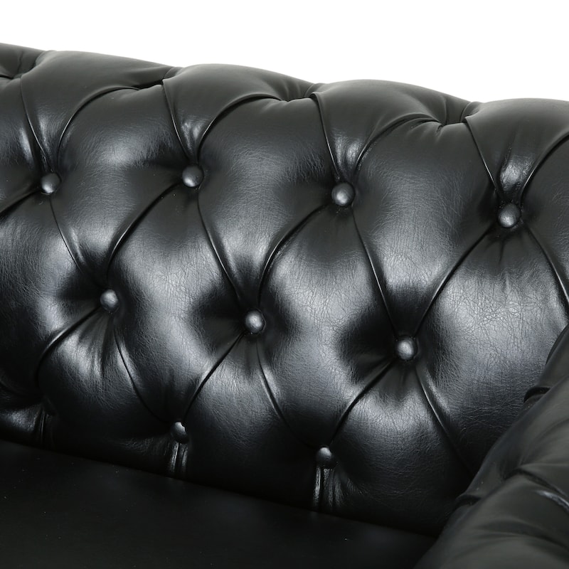 Castalia Chesterfield Tufted Club Chair by Christopher Knight Home - 39.00" L x 33.50" W x 28.00" H
