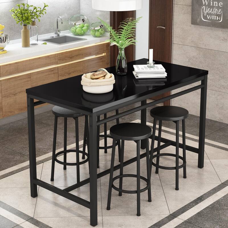 5-Piece Kitchen Counter Height Table Set