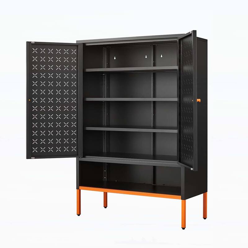 Grid Double Door Shoe Cabinet for Optimal Storage