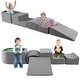 preview thumbnail 20 of 18, Costway 5PCS Climb and Crawl Playset with Ball Pit for Kids Zippers - See Details