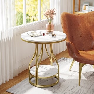 Marble wood end table 2025