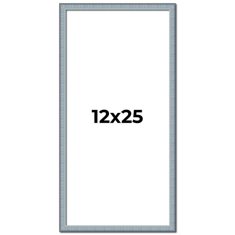 12x25 Frame Rustic Sky Blue Solid Wood Picture Frame | 0.75 Inch