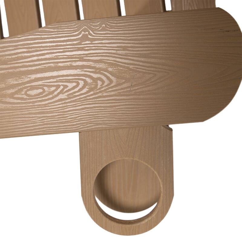 Plastic Poly Weather Resistant Outdoor Adirondack Chair Set of 4 Patio Classic Adirondack Chairs with Cup Holder