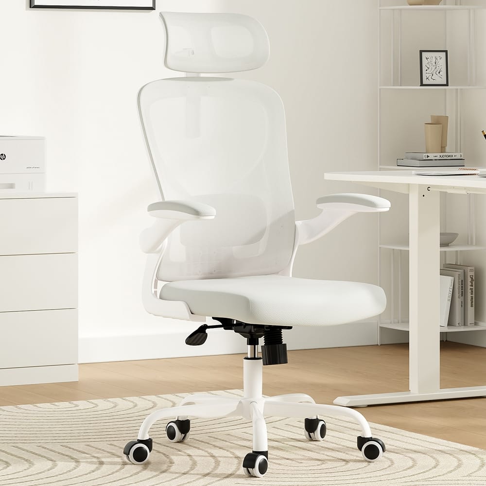 Ergonomic Office Chair With Headrest,High Back Computer Chair With Armrests And Adjustable Lumbar Support