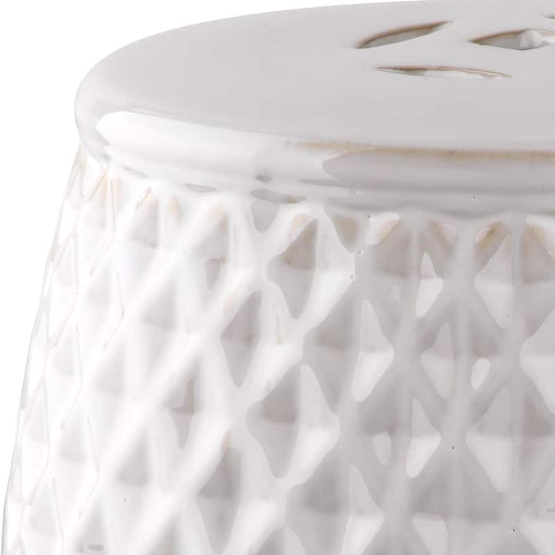 SAFAVIEH Kids Barbie Pink Harlequin Pink Petite Ceramic Decorative Garden Stool