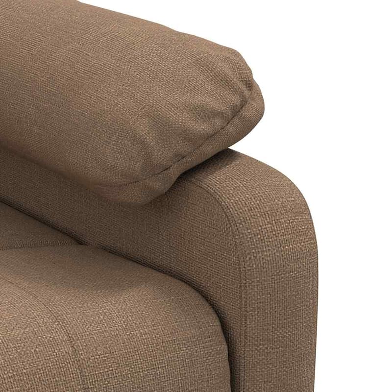 vidaXL Massage Recliner Brown Fabric - 28.7" x 35.4" x 39.4"