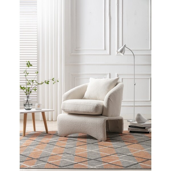 Curved accent deals chair