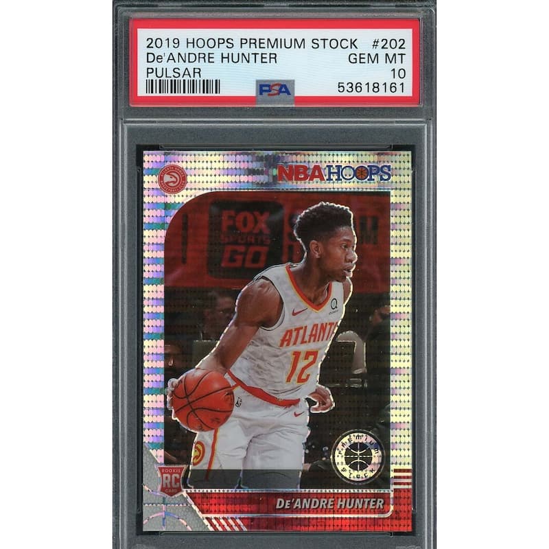 De'Andre Hunter 2019 Panini Hoops Premium Stock Pulsar Rookie Card #202 PSA 10 - 8'6" x 11'6"