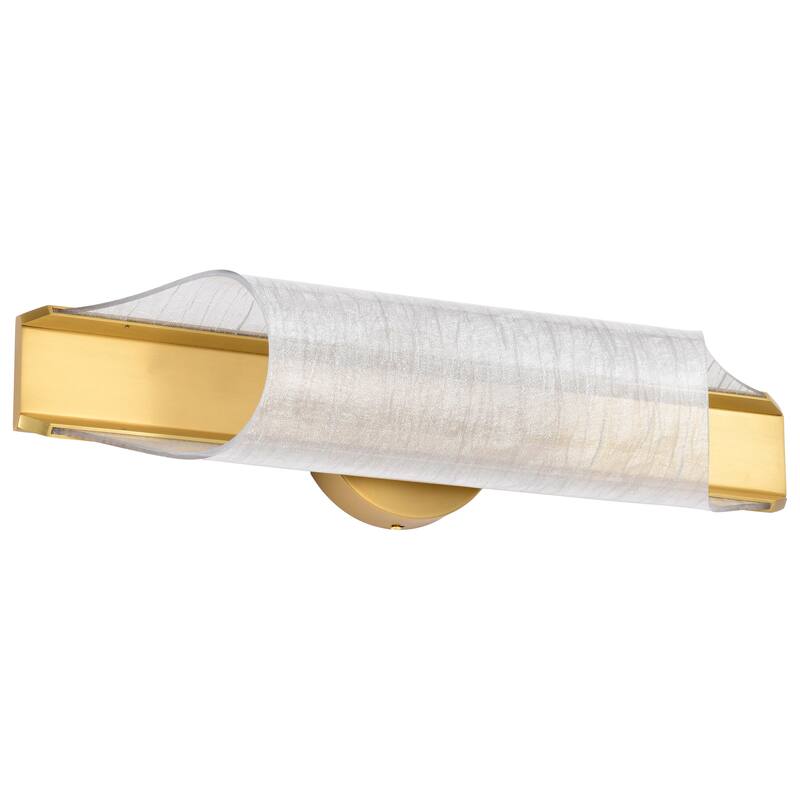 Idris LED 3 Light Wall Sconce Vintage Brass Finish Light Guide Panels - Vintage Brass - Vintage Brass