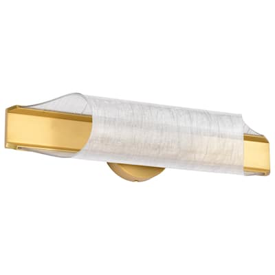 Idris LED 3 Light Wall Sconce Vintage Brass Finish Light Guide Panels - Vintage Brass