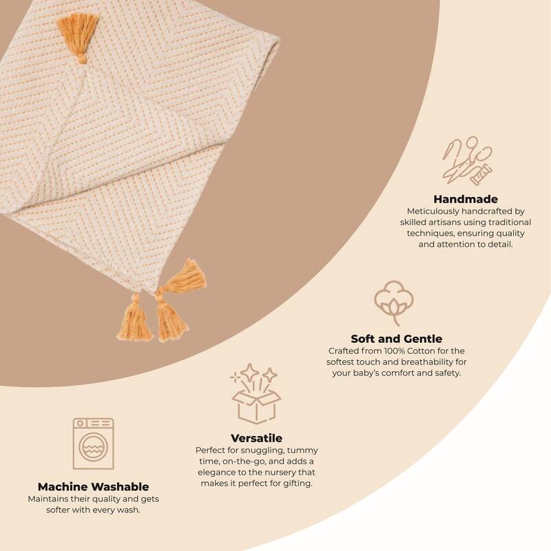 Crane Baby Marigold Chevron Blanket