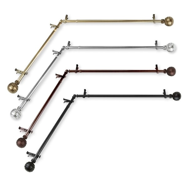 Corner outlet window rod