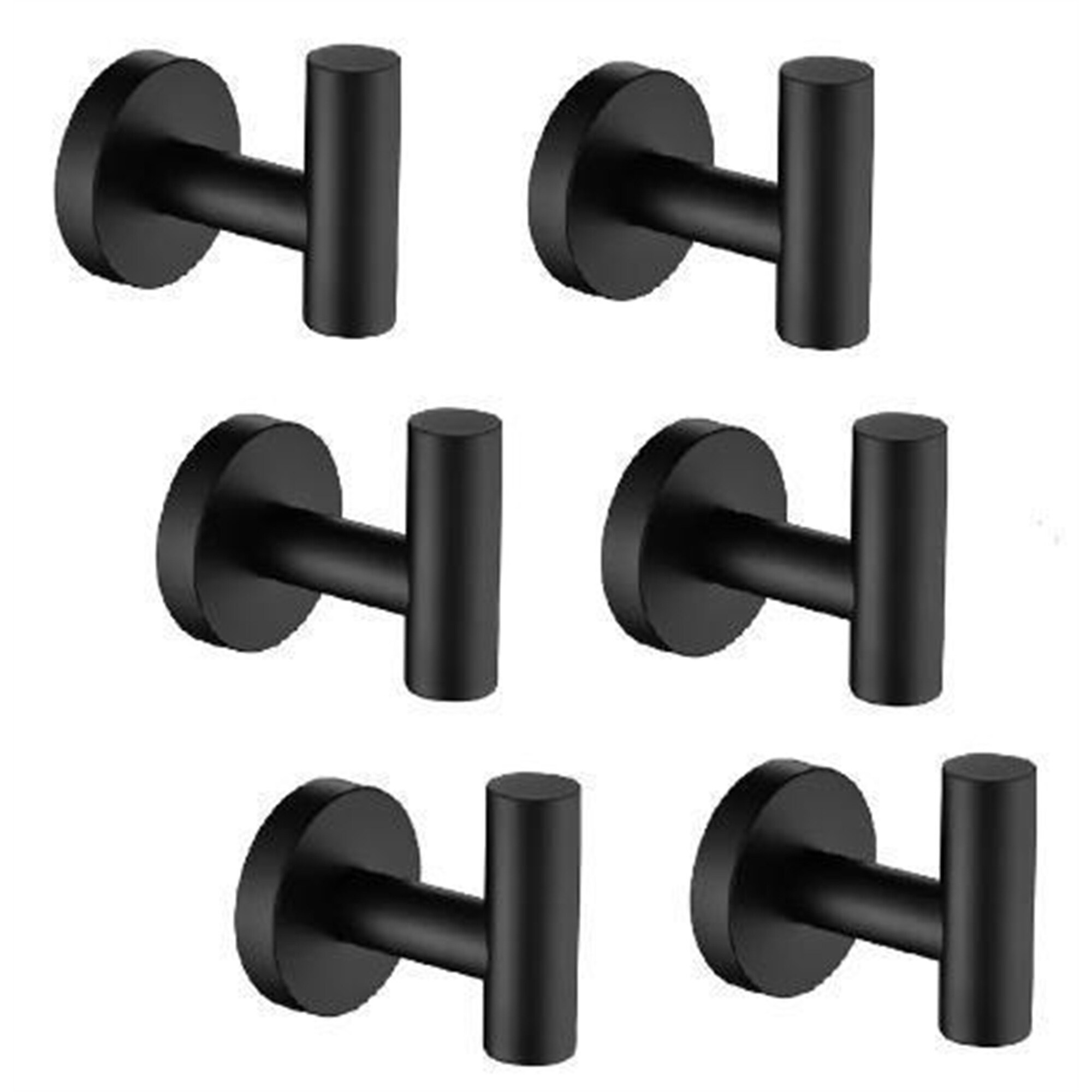 Matt black bathroom hooks best sale