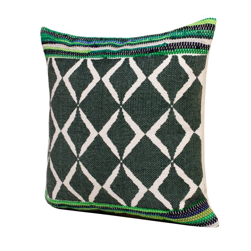Sevita Boho Diamond Chindi Throw Pillow