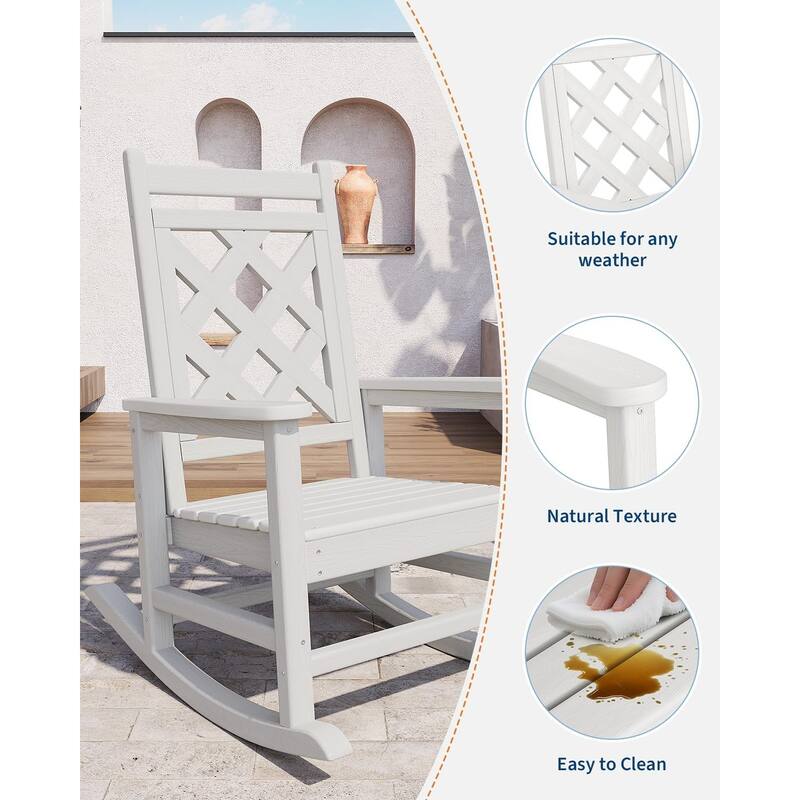 Folding Adirondack Chairs Set Of 1 HDPE Plastic Outdoor Chairs