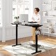 preview thumbnail 18 of 46, Futzca Height Adjustable Electric Standing Desk Sit Stand Computer Stand up Desk with Splice Board(White)