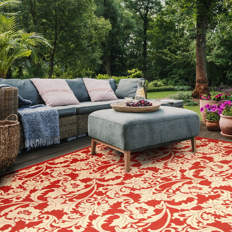 SAFAVIEH Courtyard Nedda Indoor/ Outdoor Waterproof Patio Backyard Rug