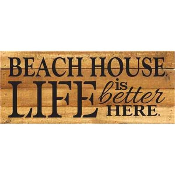 14 X 7 In Beach House Life Is Better Here Pallet Wood Art Sign