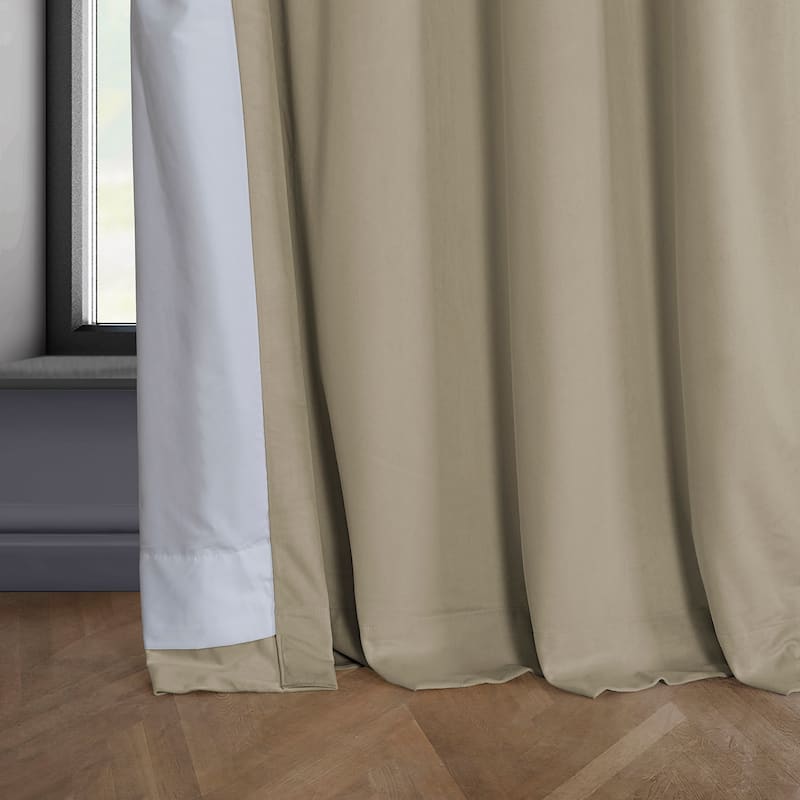 Exclusive Fabrics Heritage Plush Velvet Room Darkening Grommet Curtain (1 Panel)
