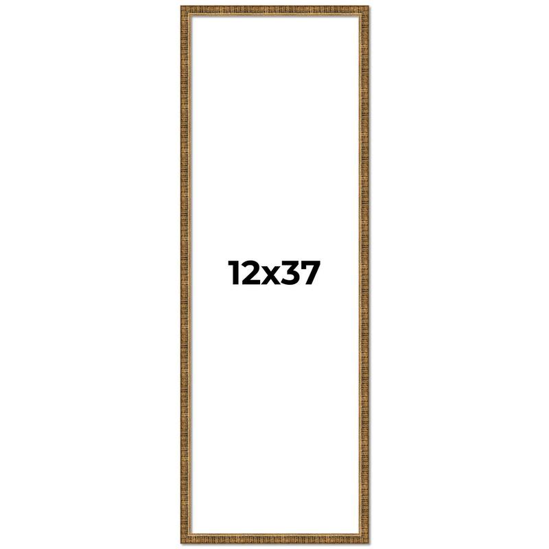 12x37 Frame Gold Picture Frame - Complete Modern Photo Frame Includes