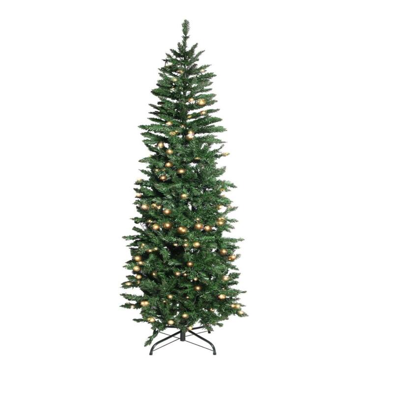 6.5ft 719 Branches Artificial Christmas Tree Green - N/A