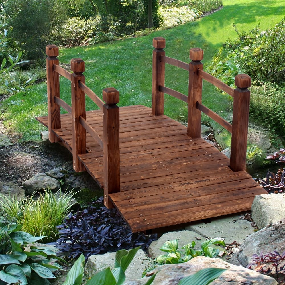 Outdoor Courtyard Anticorrosive Wood Landscape Bridge