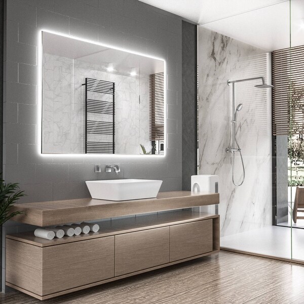 Illuminated wall mirror sale
