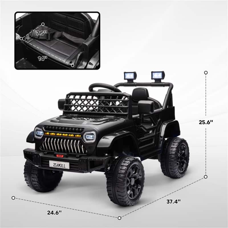 Children’s 12V Electric Ride on Car with Remote Control and Dual Motors Music Horn USB and Headlights
