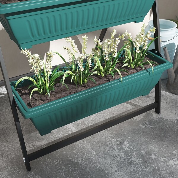 Outdoor 4 Tier Vertical Garden Planter Set Herb Garden Planter