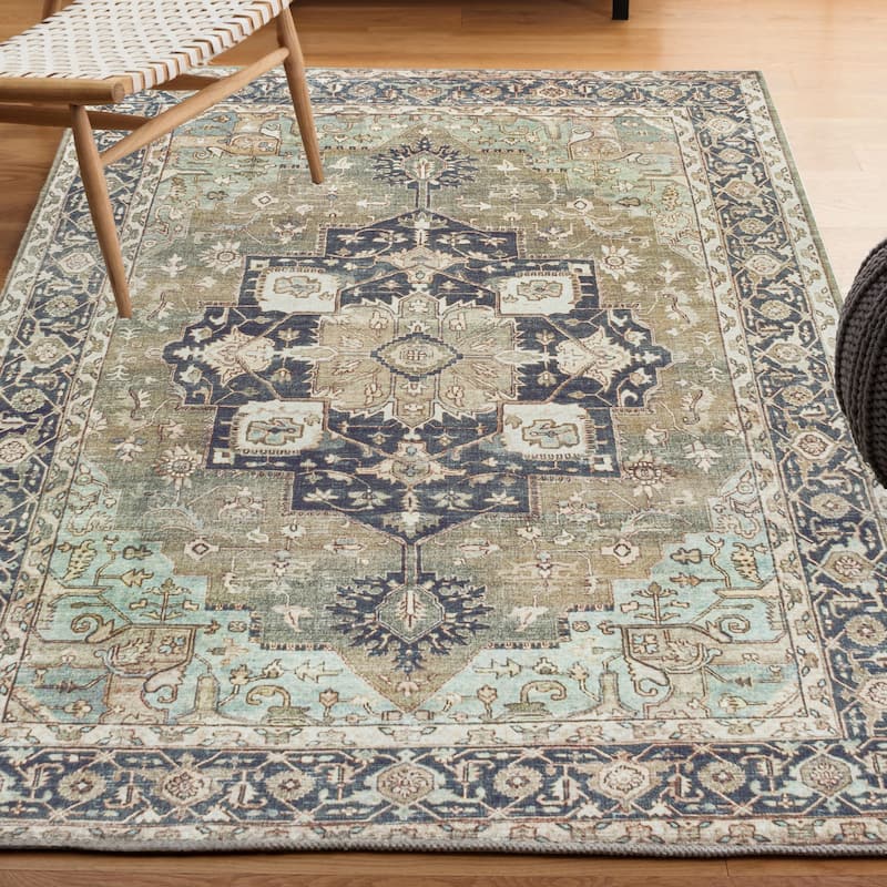 JONATHAN Y Marrakesh Ornate Medallion Machine Washable Area Rug