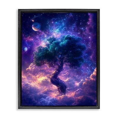 Stupell Tree Of Life Through Clouds Framed Floater Canvas Wall Art Design By Wumples