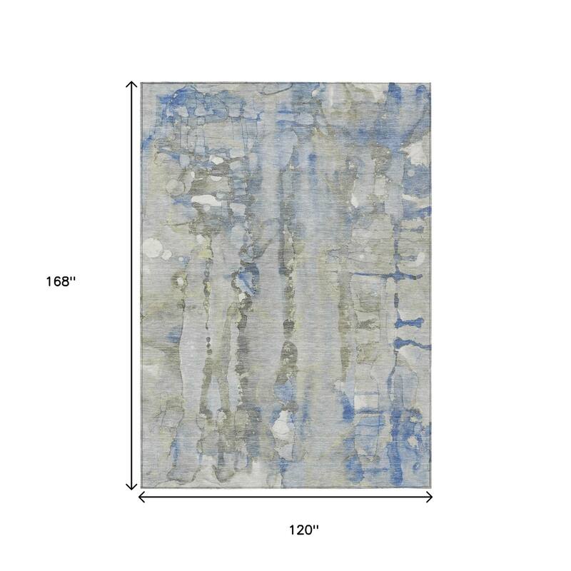 HomeRoots Abstract Transitional Rectangle Outdoor Rug