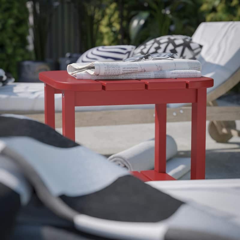 Commercial Grade All-Weather Adirondack Style Patio Side Table