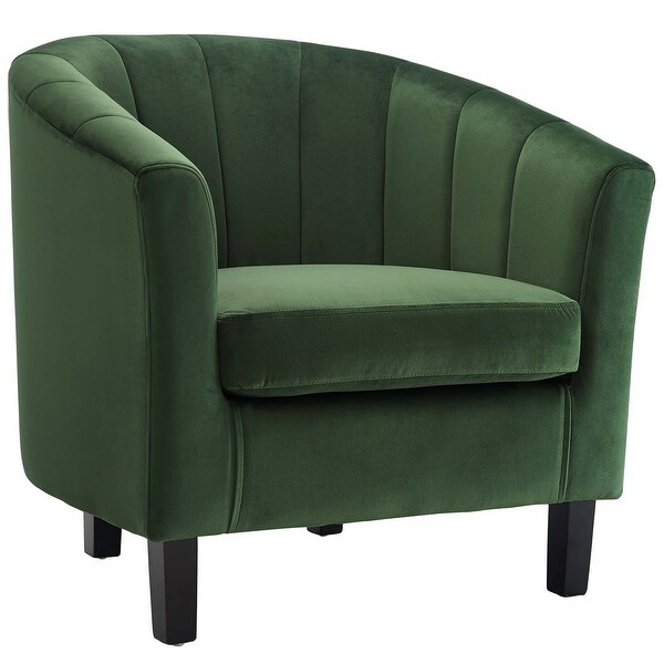 Copper Grove Ludberg Channel-tufted Upholstered Velvet Armchair. Opens flyout.
