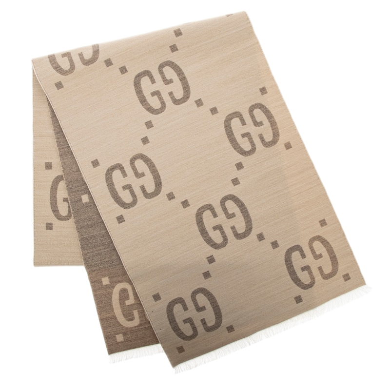 Gucci GG Jacquard Wool Scarf