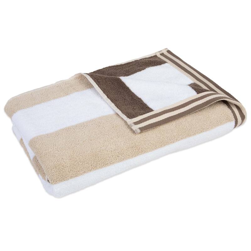Aston & Arden Striped Reversible Oversized Beach Towel - 35x70