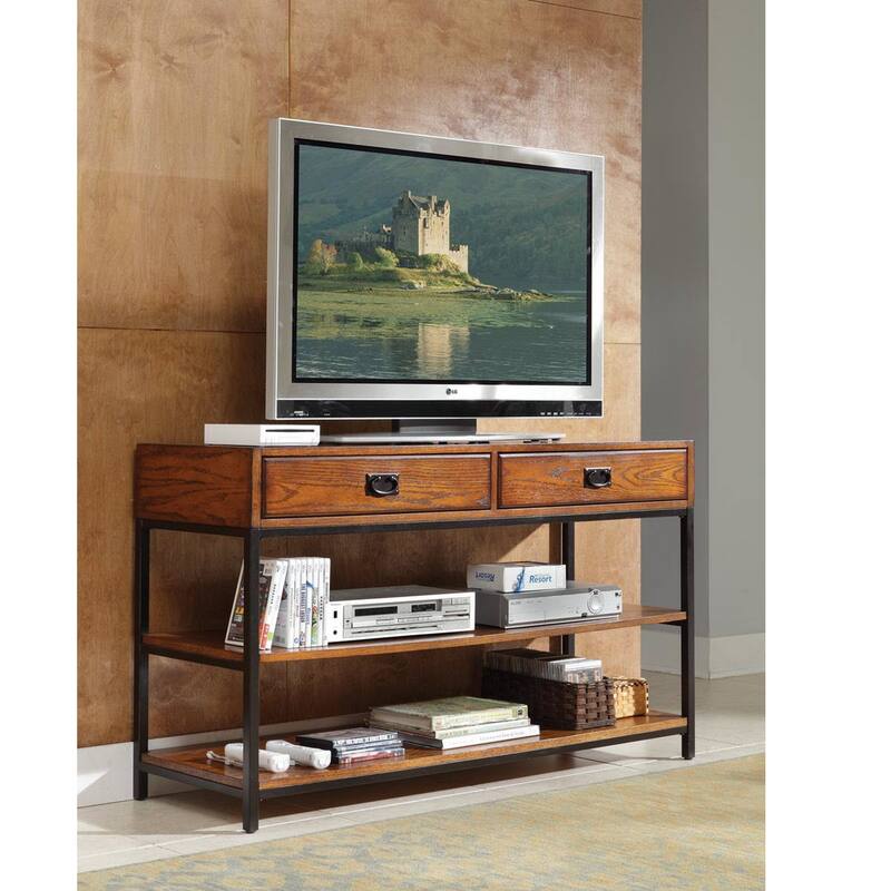 Modern Craftsman Media Console by Homestyles - Oak