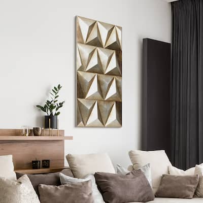 "Steel" Mixed Media Iron Hand Painted Dimensional Wall Art Sculpture