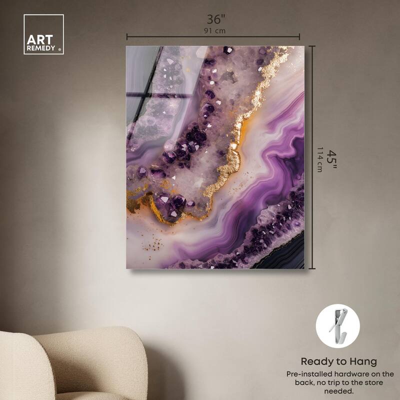 Amethystine Dream I Acrylic by Art Remedy, Ready to Hang