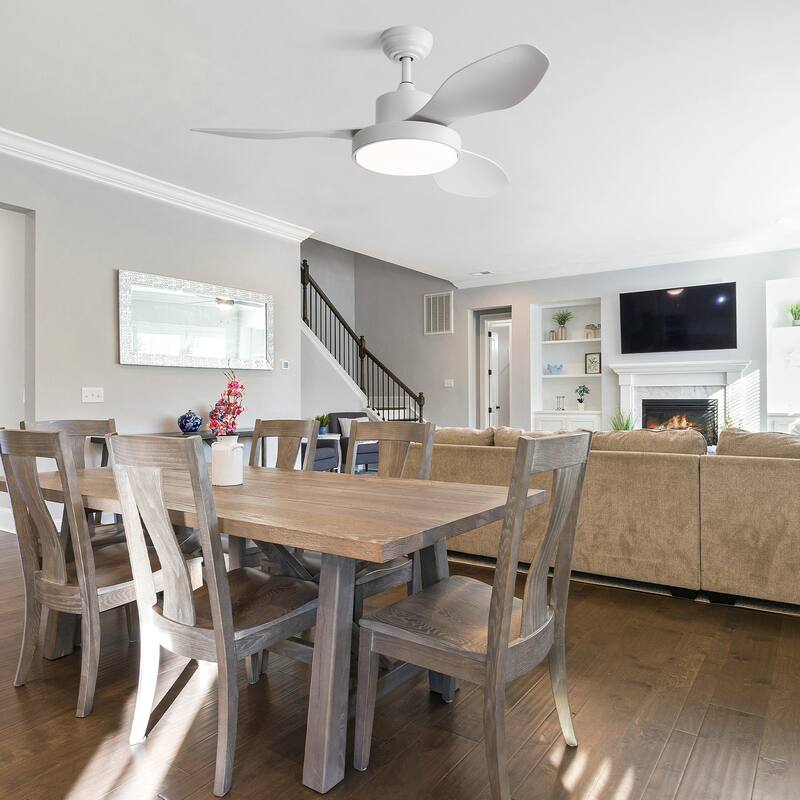 Sofucor 47 Inch Ceiling Fan with Light,Large Dimmable Memory LED,6 Speeds 5500CFM High Velocity Timer Reversible,ETL - 47 Inches