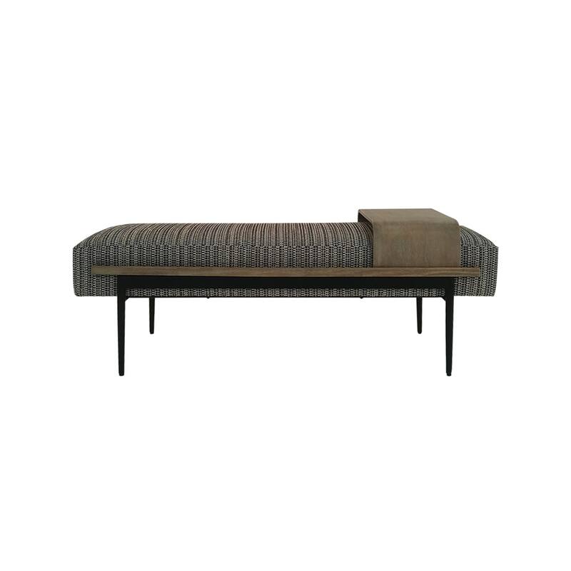 Ottoman with slide tray