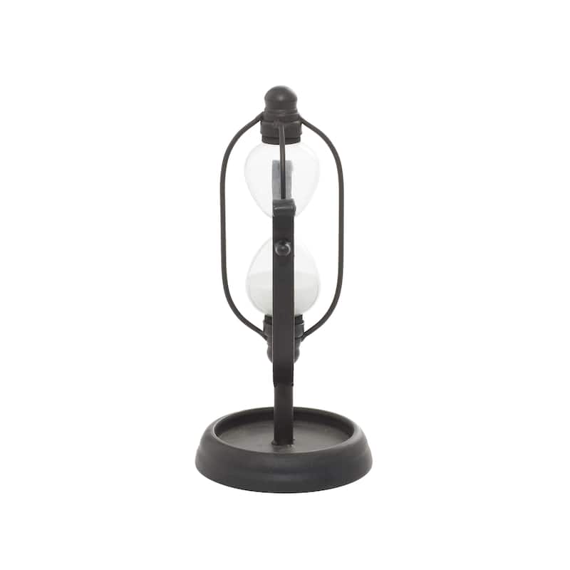Metal Hourglass Sand Timer - Silver or Black - Roche River Decor