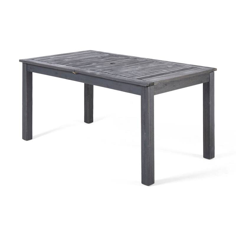 Expandable Acacia Wood Dining Table Outdoor Patio Extends for Entertaining