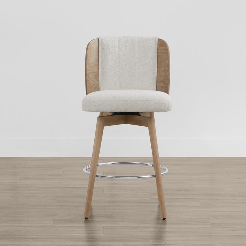 Ryan Swivel Counter Height Bar Stools with Bentwood Back