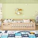 preview thumbnail 2 of 7, Full Size Floor Bed with Door & Fence, Montessori Floor Bed for Kids, Solid Wood Full Bed Frame for Girls Boys, Wood Kids Bed