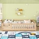 preview thumbnail 29 of 106, Twin/Full/Queen Size Floor Bed with Safety Guardrails for Kids, Wood Montessori Bedframe w/ Door, Children's Noiseless Beds