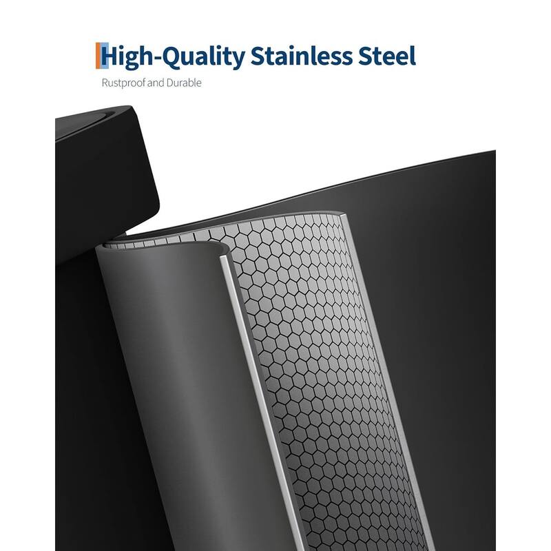 13 Gal Step-on Stainless Steel Trash Can with Soft-Close Lid for Home, Kitchen, Office