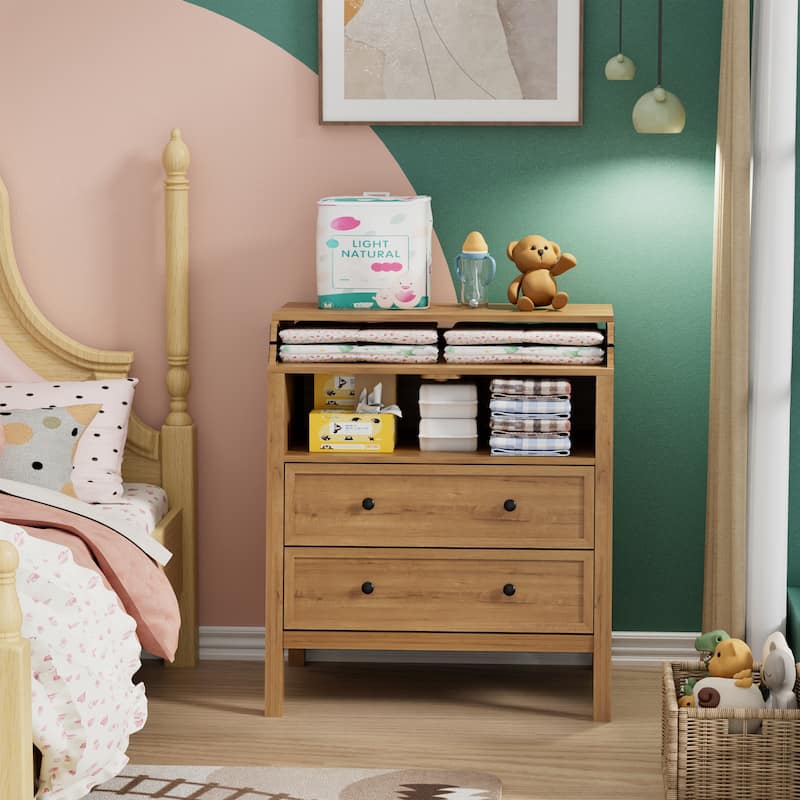 Baby Changing Table Multi-Functional 2 Drawer Dresser